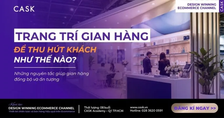 trang trí gian hàng thu hút khách