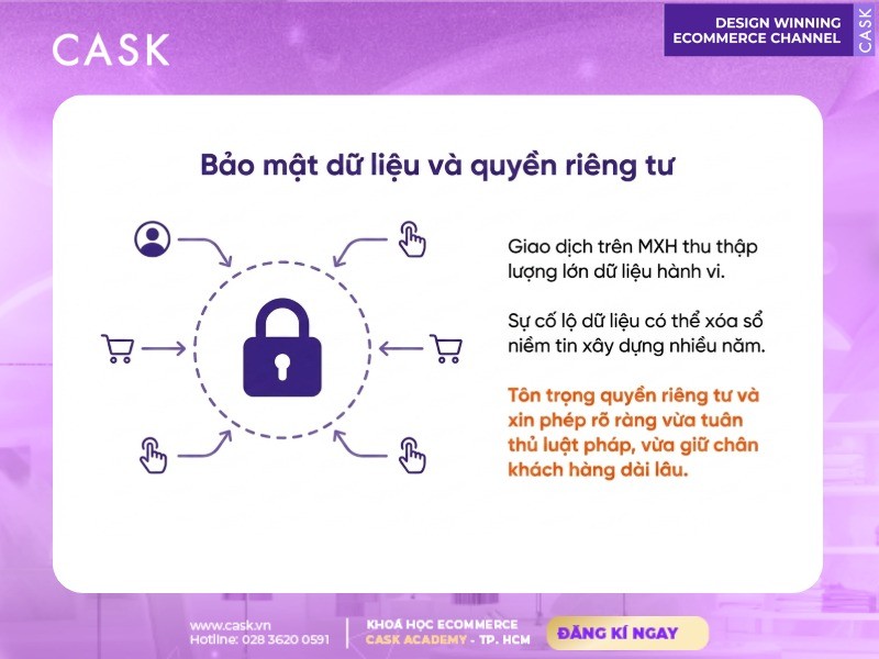 bảo mật dữ liệu và quyền riêng tư trong social commerce