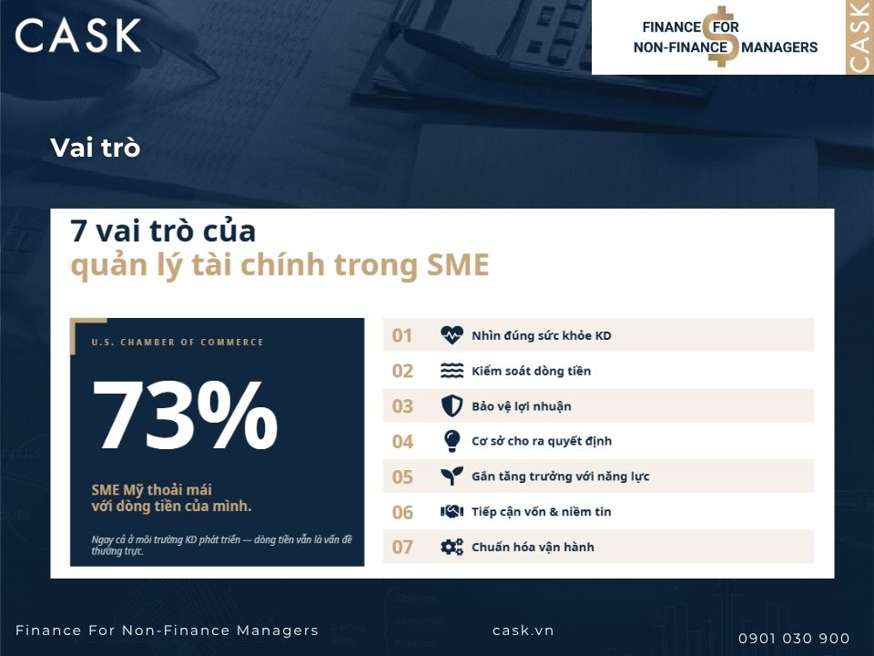 vai trò của quản lý tài chính trong sme