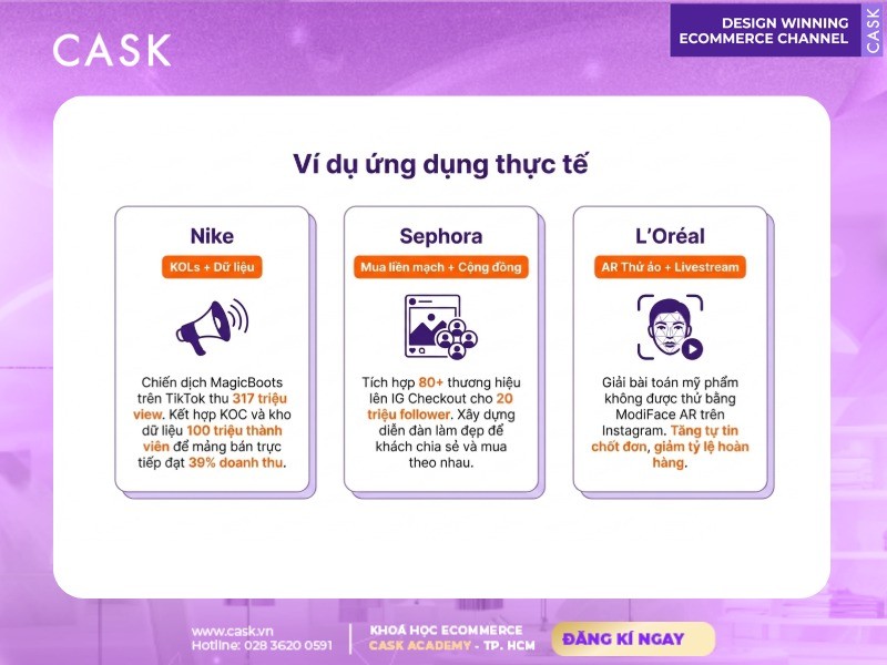 ví dụ ứng dụng social commerce của nike sephora loreal