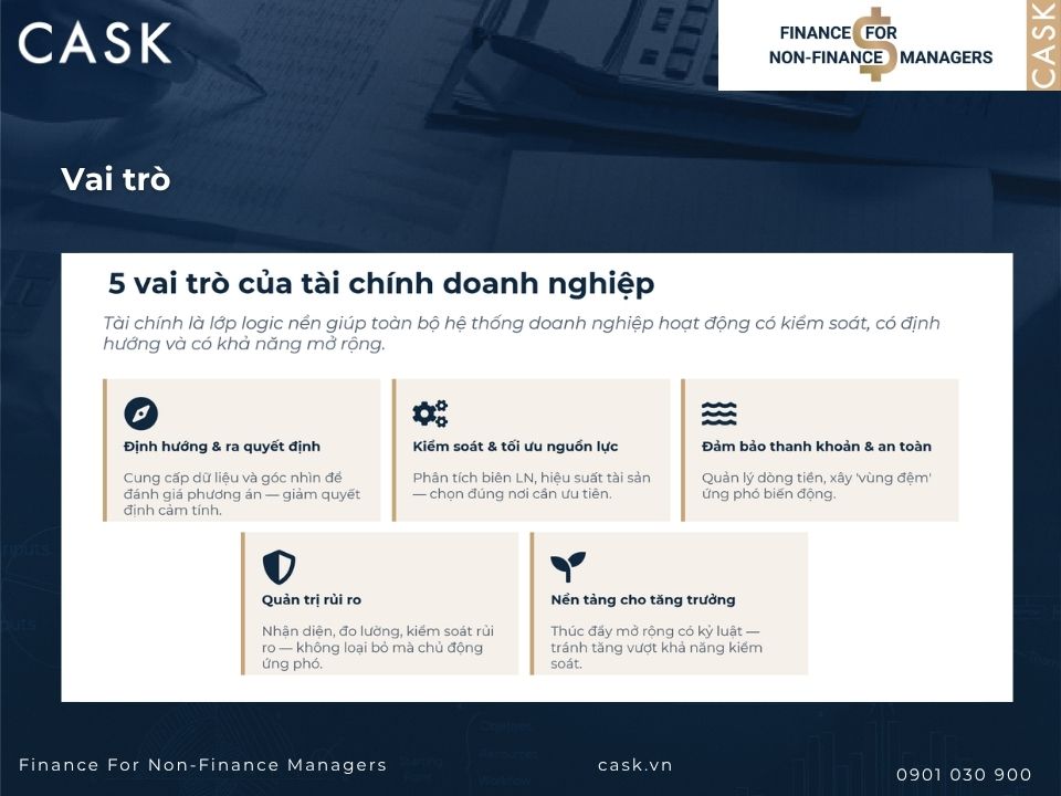 vai trò của tài chính doanh nghiệp 