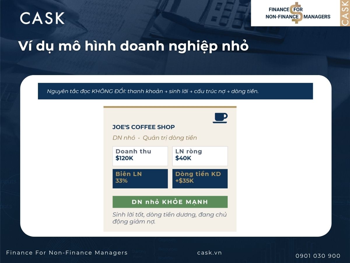 ví dụ về đọc báo cáo tài chính