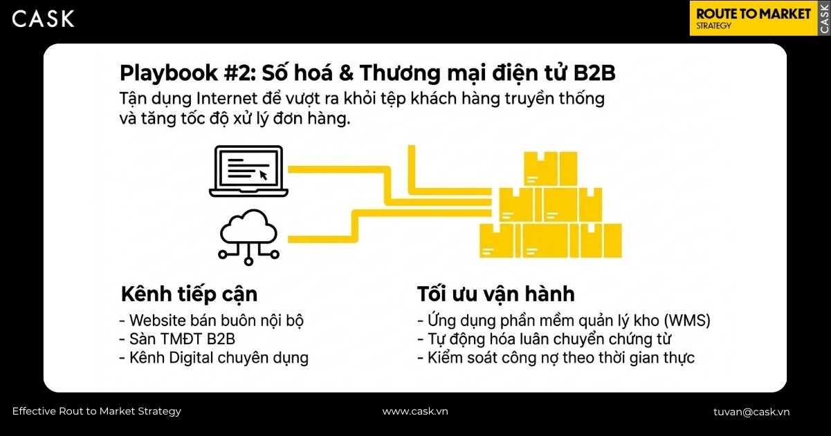 tận dụng số hóa và thương mại điện tử B2B để mở rộng kênh wholesale