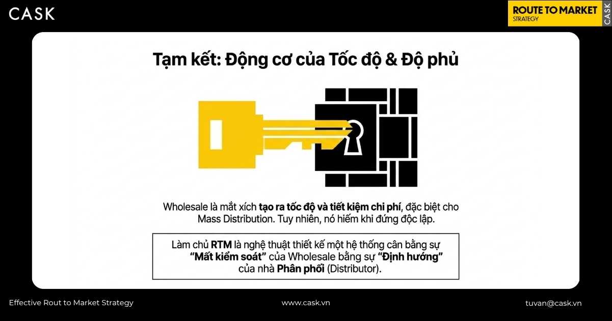 wholesale là động cơ tạo tốc độ và độ phủ trong hệ thống Route To Market