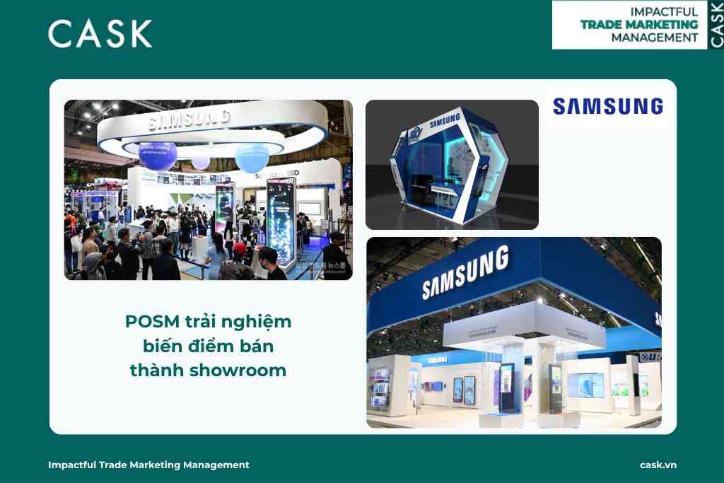 Samsung: POSM trải nghiệm biến điểm bán thành showroom