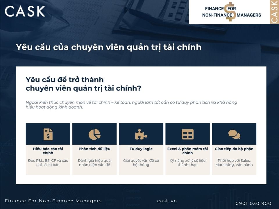yêu cầu để trở thành chuyên viên quản trị tài chính