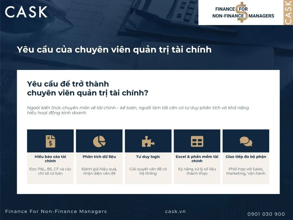 yêu cầu để trở thành chuyên viên quản trị tài chính
