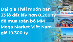 Đại gia Thái muốn bán 33 lô đất lấy hơn 8.200 tỷ để mua toàn bộ MM Mega Market Việt Nam giá 19.300 tỷ